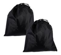 2pcs Creative Rearview Mirror Protector Oxford Cloth Drawstring Black