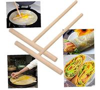 2pcs Crepe Spreader, Wooden Spatula, Crepe Pan Handmade Natural Wooden for Make Breakfast Pancakes
