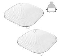 2pcs Crisper Tray Compatible with Ninja Crispi 2.5QT 4QT & Crispi Pro 6QT Glass Container, Stainless Steel Metal Mesh Crisper Rack Air Fryer Accessories Replaces FN090 FN091 FN100 FN101 FN103