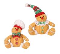 2pcs Crochet Christmas Gingival Table Decorations Christmas Party Centerpieces for Valentine's Day Wedding Birthday