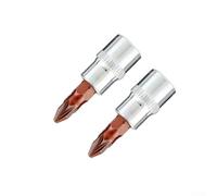 2PCS Cross Head Bit Set PH3 PZ3 1/4 Drive Alloy Steel(PZ2) | Chrome vanadium steel, induction hardened, rust resistant coating, 6.3mm shank, precise fit