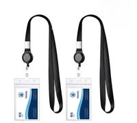 2PCS Cruise Lanyard for P&O, Marella, MSC, Double Sided Waterproof Clear PVC Lanyard Card Holder Lanyards for Neck with ID Badge Holder for All Cruise Ship Key Cards (Vertical)