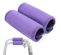2Pcs Crutches Handle Pads, Walking Crutch Handle Covers, Padded Walker Hand Grips, Hand Grips for Walkers, for Folding Rolling Wheelchair, Rollator Handles, Senior, Elderly Grippers