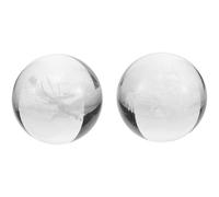 2pcs Crystal Baoding Hand Massage Balls 50mm Dragon Phoenix Design