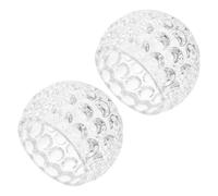 2pcs Crystal Craft Candleholder Glass Cup Design | High Transparency, Sturdy Glass Build, Delicate Romantic Style, Desktop Ornament for Candlelight Dinners