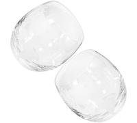 2pcs Crystal Glass Cups World Map Print, 350ml Drinking Glasses Set for Household and Party Beverage Holder