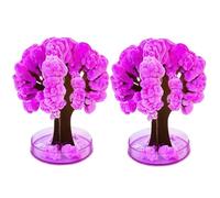 2Pcs Crystal Growing Tree with 3 Potions Mini Paper Crystal Growing Kit for Kids Creative Educational DIY Science Kit for Desk Bookshelf Home Classroom Decor