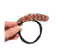 2Pcs Crystal Magic Bun Maker Elegant Hairbands Donut Hairpin Hair Bands Women Diy Styling Headband Tool Accessories(Color5)