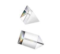 2PCS Crystal Optical Glass Triangular Prism, Width 30mm, 30/50mm Prism Rainbow Spectrum Experiments Glass, K9 Crystal Triangle Prism, Clear Lens For Light Spectrum Physics, Rainbow Effect Photo