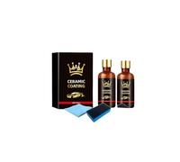 2pcs Crystal Serum Advanced Graphene Ceramic Coating for Cars, 50ml Ceramic & Crystal Coatings for Automotive Paint Protection, 9H Quick Effect Car Coating Spray Auto Nano Coat Restore (Golden-50ML)