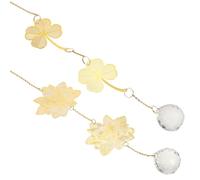 2pcs Crystal Vintage Ceiling Fan Pull Chain Extender for Light Use | Metal and Crystal Details, Clover Lotus Pendant, Elegant under Light, Ceiling Fan Owners and Desk Lamps