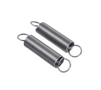 2pcs CS 1.5mm 65Mn Steel Tension Spring, Traction Springs, OD 20mm, Total Length 280mm, 1.5x20x280mm