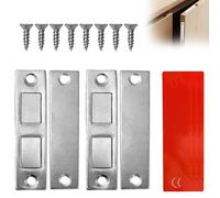2Pcs Cupboard Door Magnets Easy Installtion Ultra Thin Magnetic Door Catch for Cabinet Magnet Drawer Magnets Closure for Wardrobe Slim Double Magnetic Catch for Furniture Closet Cupboard Door Closing