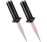 2Pcs Curling Brush, Blow Dryer Brush Curly Hair Styler Tool Anti-Slip Curling Wand Round Comb for Women Gilrs