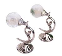 2Pcs Curtain Hooks Tie Back Wall Hook Zinc Alloy Tie Back Holders Hat Coat Robe Hanger Accessories Home Decor for Windows, Doors & Shower Curtains(D)