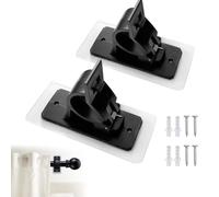 2PCS Curtain Poles No Drilling Multipurpose Self Adhesive Hooks Black Stick On Curtain Rail for Bathroom Living Room Kitchen and Bedroom