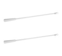 2pcs Curtain Pull Wand 12 Inch Fiberglass with Hook for Blinds | White Finish, Easy to Use, Not Easy to Deform, for Company and Nursery School Curtains