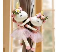 2Pcs Curtain Tiebacks Clips Cute Decorative Cartoon Animal Curtain Holdbacks Children Room Decoration Accessories Holdback Curtain Straps (Pink)