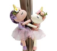 2Pcs Curtain Tiebacks Clips Cute Decorative Cartoon Animal Curtain Holdbacks Children Room Decoration Accessories Holdback Curtain Straps (Multicolor)