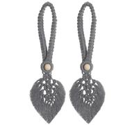 2pcs Curtain Tiebacks with Clip Rope Curtain Holdbacks Woven Curtain Ties Tassel Curtain Holder for Home Living Room