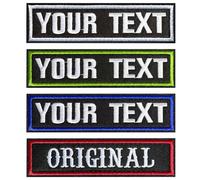 2PCS Custom Name Patch, Personalized Embroidered Clothing Labels, Sew on Iron On Patches for Clothes Jacket Vest, Hook and Loop Badges for Backpack, Uniforms