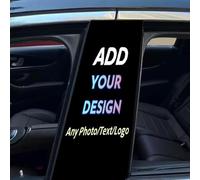 2Pcs Custom Personalization b Pillar Stickers Vinyl Car Stickers, Add Your Favorite Photo Text, Waterproof Sun Protection Scratch-Resistant, Durable Car Accessories (A Picture)