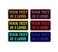 2PCS Custom Personalized Hook and Loop Backing Embroidery Name Tag Patch Tactical Moral Number Name Patch for Camouflage Uniform Jacket Hoodie Backpacks Vest Work Shirts Clothing Bags