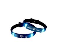 2pcs Customised Glow in The Dark Heart & Infinity Couple Bracelets, Personalised Name Initials Matching Bracelets, His & Hers Luminous Love Jewellery, Custom BFF Valentines Gift for Couples Bestie