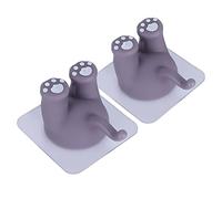 2Pcs Cute Cartoon Animal Tail Hook,Cartoon Adhesive Wall Mount Hook, Cute Toothbrush Holder,Animal Tail Sucker Hooks for Matte Glass Ceramic Tiles