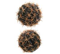 2pcs Cute Cartoon Cactus Car Antenna Decoration Green Foam Roof Topper