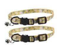 2Pcs Cute Cat Collar with Breakaway Safety Buckle Adjustable Neck Decoration for Indoor Cats for Parties Daily Wear and Special Occasions Includes Bells for Fun