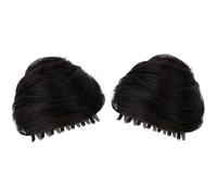 2Pcs Cute Cat Ears Hair Donut Clip Sweet Hair Bun Claw Clip Useful Mini Claw Fake Bun Extensions for Change Impresses Outlook