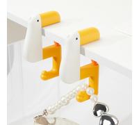 2PCS Cute Duck Hooks for Table Adjustable Desk Hangers for Handbag Purse Backpack Under Desk Holder