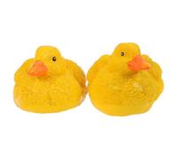 2pcs Cute Floating Resin Duck Statue for Garden Pond and Patio Decor | Yellow Vivid Finish, Waterproof Weather Resistant Design, Easy to Clean, 10.80x6.50x6.00cm