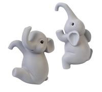 2PCS Cute Gray Resin Elephant Flower Pot Huggers Garden Ornaments Outdoor, Waterproof Sun-proof and Fade-resistant, Can Be Hung on Flower Pots and Vases, Suitable for Garden Balcony Yard Decoration