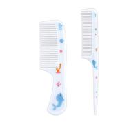 2pcs Cute Hair Combs Set for Women, Fine Tooth Comb & Rat Tail Styling Comb Mini Plastic Hairbrush for Women All Hair Types (Whale)