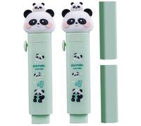 2PCS Cute Pencil Erasers, Kids Retractable Erasers with Refills, Standard Pen-Style, Fun Click, Japanese Stationery Supplies