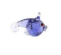 2PCS Cute Puffer Fish Glass Pendant, Ocean Animal Charms for DIY Jewelry Making and Themed Craft Supplies (3.2cm)