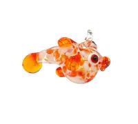 2PCS Cute Puffer Fish Glass Pendant, Ocean Animal Charms for DIY Jewelry Making and Themed Craft Supplies (3.2cm)
