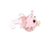 2PCS Cute Puffer Fish Glass Pendant, Ocean Animal Charms for DIY Jewelry Making and Themed Craft Supplies (3.2cm)