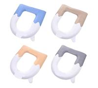 2pcs Cute with Handle Toilet Seat Cover Universal Reusable Toilet Seat Cushion Adhesive Waterproof Closestool Mat Lavatory(2pcs Capybara)