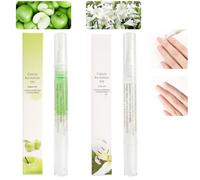 2PCS Cuticle Oil Pens for Nail Care,Cuticle Revitalizer Oil Pen with Soft Brush,Cuticle Oil to Prevent Nail Cracking and Dry (Lily & Apple Flavor)