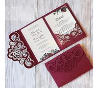 2Pcs Cutting Dies Set for Card Making, Yuntrip Wedding Invitation Lace Flower Border Metal Die Cuts Stencils for DIY Scrapbooking Photo Album Decorative Paper Card Making Supplies
