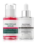 2PCS Cyano Pink Spicule Serum + Picotonic Glowing Ampoule Duo Set | Pore Minimizing & Blemish Fading Treatment | Retinol Serum, Collagen Bo/ost for Smooth Glass Skin | Anti-A/ging Hydrating Face Serum