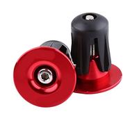 2pcs Cycle Handlebar Cap, Aluminum Bicycle Handlebar End Plugs Bike Bar End Plugs for Most Bicycles Road Bike (Red)