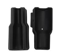 2pcs Cylinder Ice Cube Tray Professional Easy Release Large Capacity Hollow Silicone Cylinder Ice Cube Tray with Lids for Drinks Cocktails Whiskey Bourbon (Black)