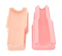 2pcs Cylinder Ice Cube Tray Professional Easy Release Large Capacity Hollow Silicone Cylinder Ice Cube Tray with Lids for Drinks Cocktails Whiskey Bourbon (Roseate)