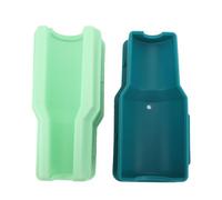 2pcs Cylinder Ice Cube Tray Professional Easy Release Large Capacity Hollow Silicone Cylinder Ice Cube Tray with Lids for Drinks Cocktails Whiskey Bourbon (Green)