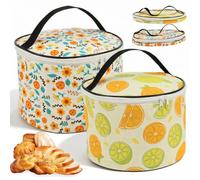 2PCS Cylindrical Beeswax Bread Bag, Reusable Sourdough Container with Zipper and Handle, 15x25cm Keep Bread Fresh Storage Bag for Storing Toast, Sourdough and Homemade Baked Treats