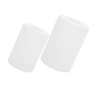 2pcs Cylindrical Glass Lamp Shade E27 Round Frosted White Pendant | 42mm Aperture, Modern Milky Finish, Blocks Direct Light, Easy Maintenance, Suitable for Chandeliers, Floor Lamps, Living